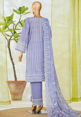 Bin Saeed Stitched 3 Piece Luxury White & White Emb Suit-NSM-2533 MOVE