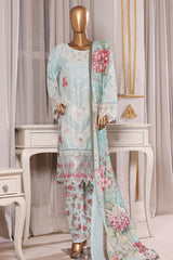 Bin Saeed Stitched 3 Piece Luxury Chikankari & Laserkari Suit-NSM-2779-FEROZI
