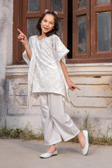 Dhaga Stitched Summer Kids Suit-Zehra Cape Set