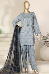 Sada Bahar Stitched 3 Piece Printed With Shalwar-Pr-3900-Grey