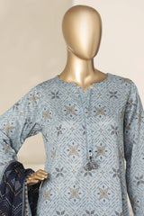 Sada Bahar Stitched 3 Piece Printed With Shalwar-Pr-3900-Grey