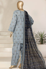 Sada Bahar Stitched 3 Piece Printed With Shalwar-Pr-3900-Grey