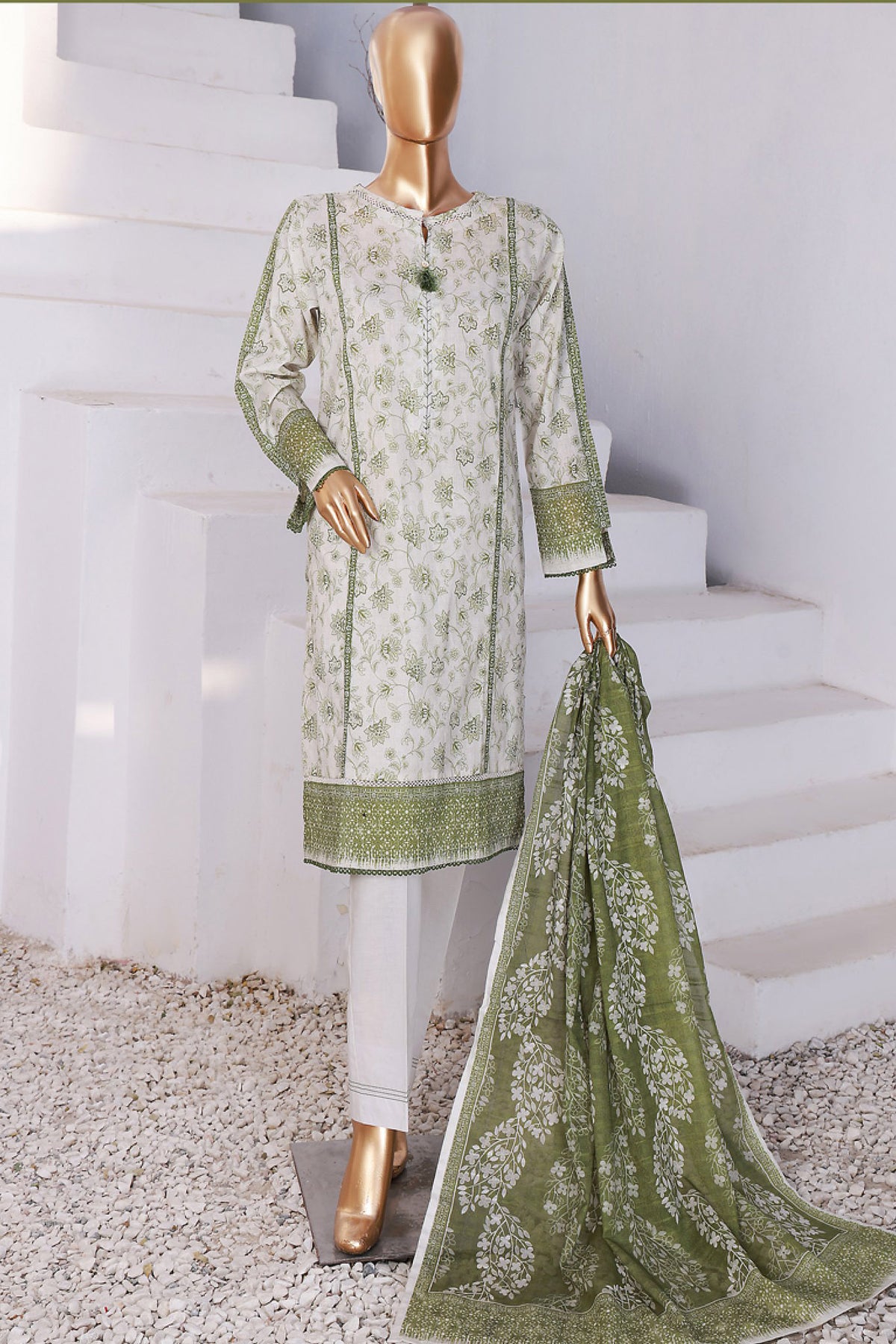 Summer Vibes By HZ Stitched 3 Piece Printed Lawn Vol-03 Collection'2024-PSL-414