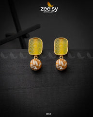 Petite Gems Earrings Yellow - Zeesy Jewellery
