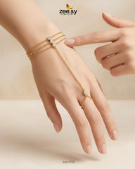 Zeesy-Petite Wave Zirconia Bracelet