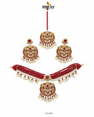 Jasmine Choker Set Red - Zeesy Jewellery