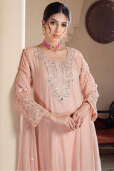 Eid E Milan By Al Siyaab Stitched 3 Piece Formals Suit-Raani-Peach