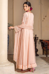 Eid E Milan By Al Siyaab Stitched 3 Piece Formals Suit-Raani-Peach