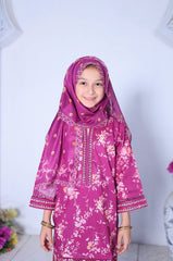 Mummmy & Me By Suntex Stitched 3 Piece Kids Emb Chikankari Lawn Suit-SH-2638