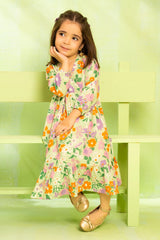 Ochre Clothing Toddler Western Printed Georgette Dress