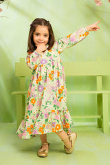 Ochre Clothing Toddler Western Printed Georgette Dress