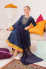 Ochre Clothing Cotton Jacquard Hand Adda Work 3 Pc Suit-SHD-20