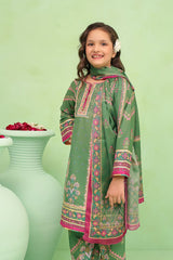 Ochre Clothing Poly Lawn Digital Printed 3 Pc Suit-CORF-55