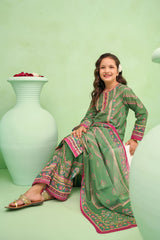 Ochre Clothing Poly Lawn Digital Printed 3 Pc Suit-CORF-55