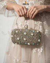 Rose Petal Crystal Clutch Bag - Zeesy Jewellery