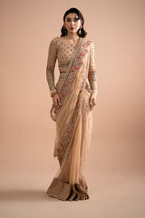 Lumiere By Imrozia Stitched 3 Piece Luxury Saree Suit-S.S 05 Celeste