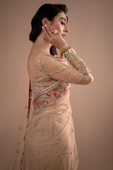 Lumiere By Imrozia Stitched 3 Piece Luxury Saree Suit-S.S 05 Celeste