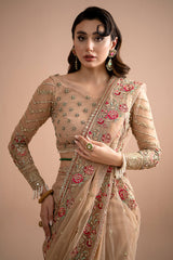 Lumiere By Imrozia Stitched 3 Piece Luxury Saree Suit-S.S 05 Celeste