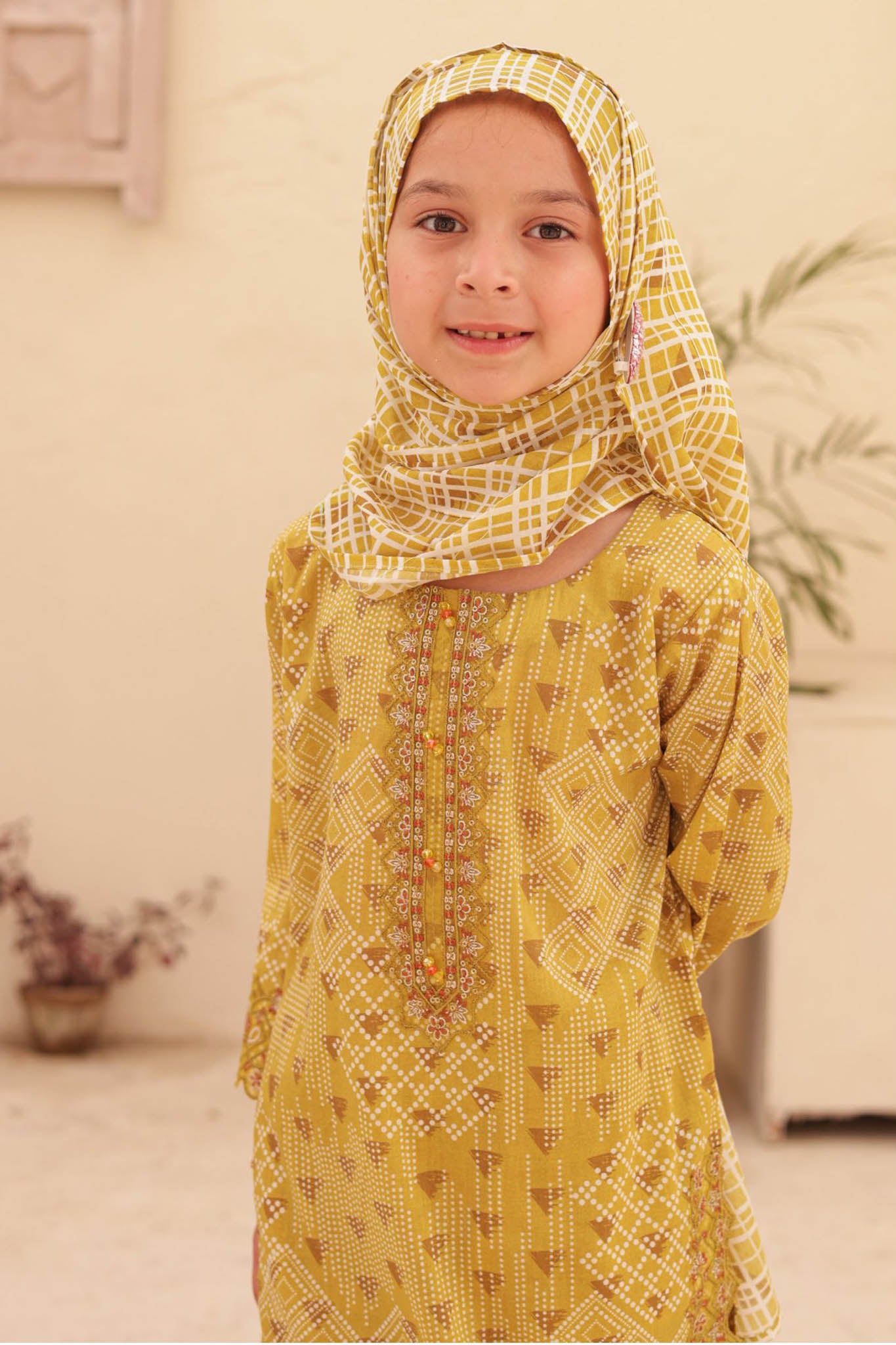 Shifa Girls By Suntex Stitched 3 Piece Summer Emb Lawn Collection'2024-SH-2422