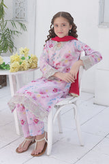 Shanzey Stitched Co Ords Emb Lawn With Chiffon Dupatta Suit-SHK-6105