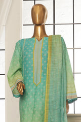 Bin Saeed Stitched 3 Piece Exc Printed Lawn Vol-02 Collection-SM-1754-Ferozi