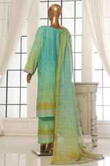 Bin Saeed Stitched 3 Piece Exc Printed Lawn Vol-02 Collection-SM-1754-Ferozi