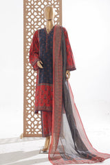 Bin Saeed Stitched 3 Piece Exclusive Printed Lawn Vol-03 Suit-SM-1844-Blue