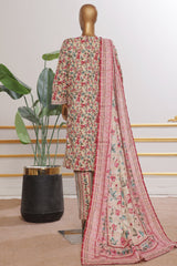 Bin Saeed Stitched 3 Piece Open Front Cutwork Kari Suit-SM-2116-Skin