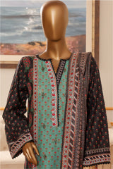 Bin Saeed Stitched 3 Piece Exclusive Chikankari Vol-07 Suit-SM-2289-Green