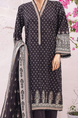 Bin Saeed Stitched 3 Piece Printed Lawn Vol-03 Collection'2024-SM-622-Black