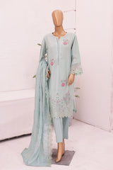 Bin Saeed Stitched 3 Piece Luxury Emb Lawn Collection'2024-SM-633-Mint