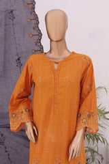 Bin Saeed Stitched 3 Piece Luxury Emb Lawn Collection'2024-SM-637-Mustard