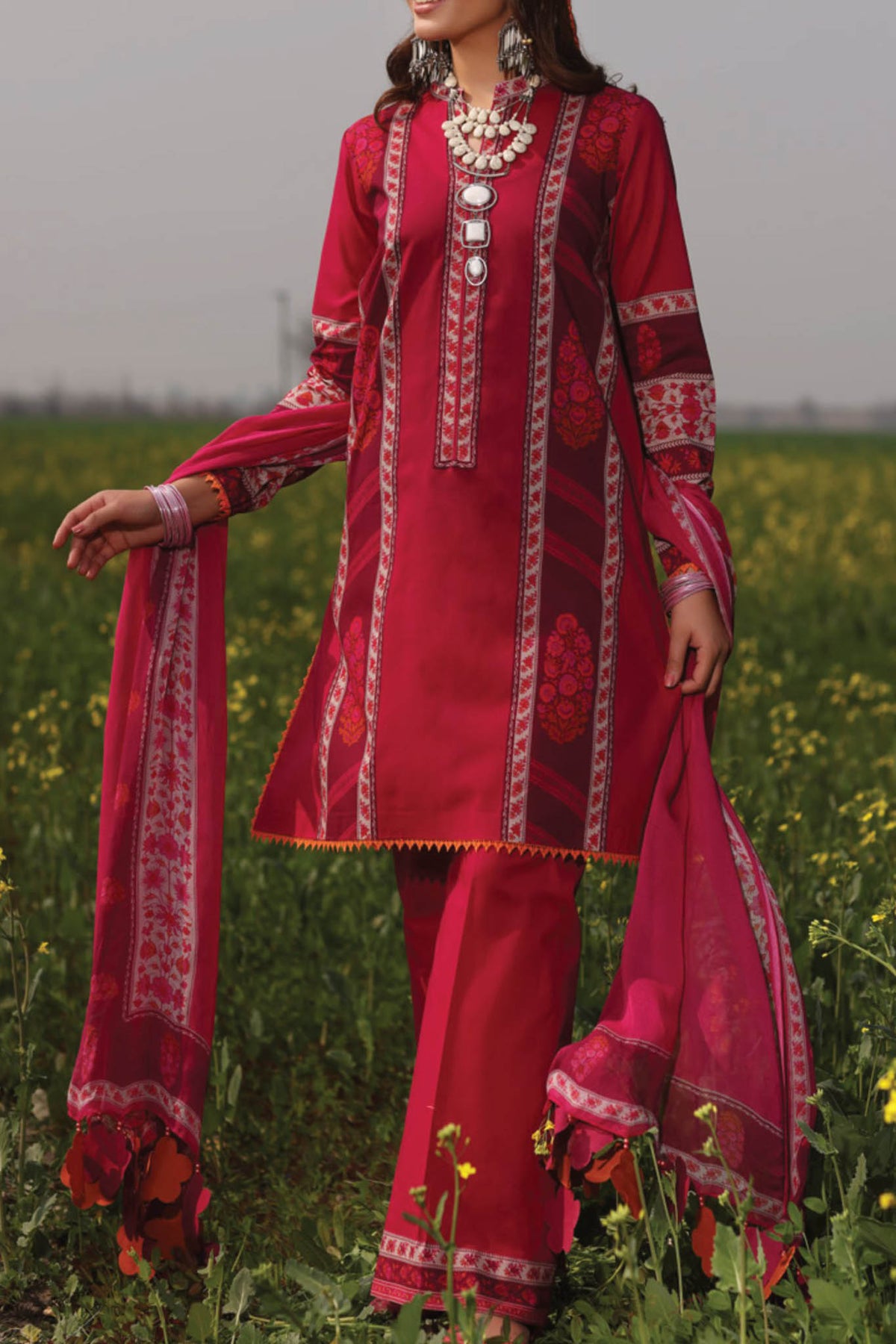 Signature Prints By Charizma Unstitched 3 Piece Spring Summer Lawn Vol-01 Collection'2024-SP-03