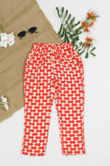 Sprinkles Stitched 1 Piece Summer Bottoms Women Suit-Citrus Crop Straight Pant Front Button