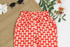 Sprinkles Stitched 1 Piece Summer Bottoms Women Suit-Citrus Crop Straight Pant Front Button