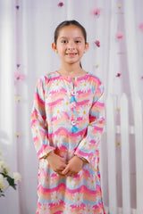 Sprinkles Stitched 2 Piece Summer Luxury Lawn Kids Suit-Floral Splash - 2 Pcs Set - Luxury Lawn