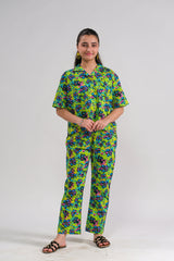 Sprinkles Stitched 2 Piece Summer Co Ord Sets Kids Suit-Neon Paradise - Co-ord Set