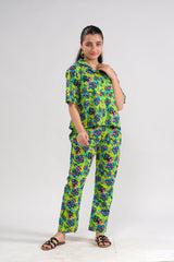 Sprinkles Stitched 2 Piece Summer Co Ord Sets Kids Suit-Neon Paradise - Co-ord Set