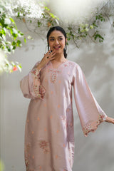 Sprinkles Stitched Emb Kaftaan Suit -Faye Boxy Vine