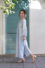 Sprinkles Stitched Emb Kaftaan Suit -Amara Faux