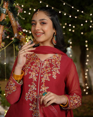 Sprinkles Stitched Formals Festive Kids-Anarkali - 3pcs