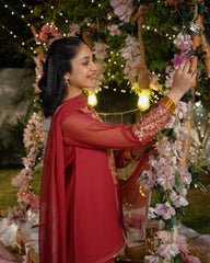 Sprinkles Stitched Formals Festive Kids-Anarkali - 3pcs