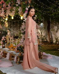 Sprinkles Stitched Formals Festive Kids-Zeenat-e-Peach - 3pcs