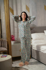 Sprinkles Stitched 2 Piece Night Suit-Wild Splash