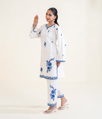 Sinopia Stitched 2 Piece Summer Women Suit-SSE26-004-White