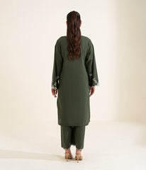Sinopia Stitched 2 Piece Summer Women Suit-SSE26-019-D/Green