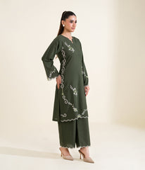 Sinopia Stitched 2 Piece Summer Women Suit-SSE26-019-D/Green
