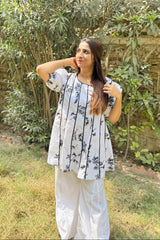 Urban Cut Women's Cotton Printed Co-Ord Set with Dhaka Pants