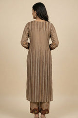 Brandlo Stitched 2 Piece Suit-SOFT BROWN