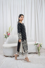 Zoya Zafar Stitched 2 Piece Cotton Suit-Monochrome Maison